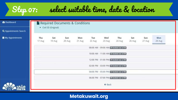 Appointment Date and Time