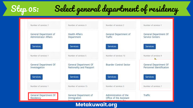 general department of residency