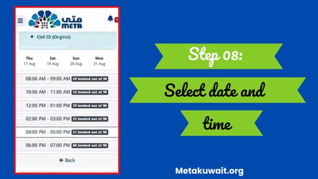 Choose Date and Time